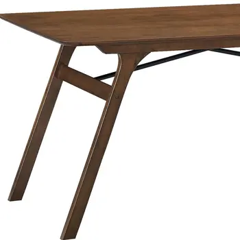 59" Walnut Wood Dining Table