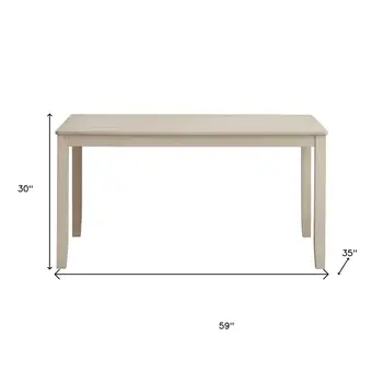 59" Bone Wood Dining Table