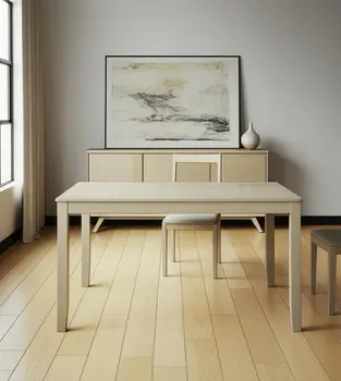 59" Bone Wood Dining Table