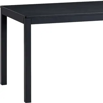 47" Black Wood Dining Table