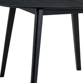 43" Black Wood Dining Table