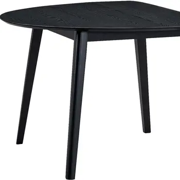 43" Black Wood Dining Table