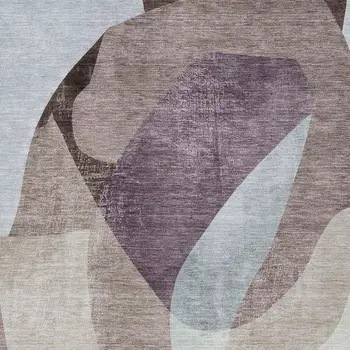 3' X 5' Brown And Taupe Abstract Washable Indoor Outdoor Area Rug