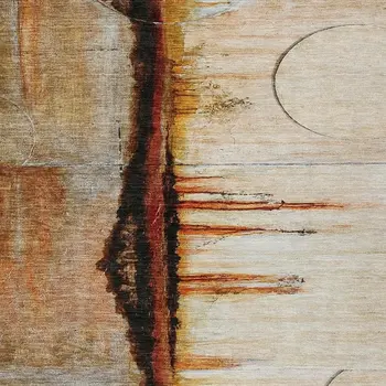 10' X 14' Rust And Charcoal Abstract Washable Indoor Outdoor Area Rug
