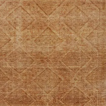 8' X 10' Copper And Ivory Geometric Washable Indoor Outdoor Area Rug