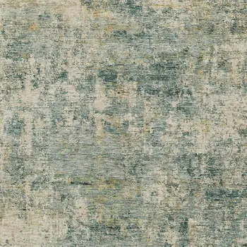 8' X 10' Artichoke Green And Teal Blue Abstract Washable Indoor Outdoor Area Rug
