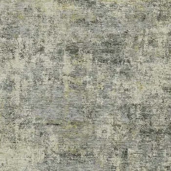 3' X 5' Pewter And Beige Abstract Washable Indoor Outdoor Area Rug