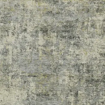 3' X 5' Pewter And Beige Abstract Washable Indoor Outdoor Area Rug