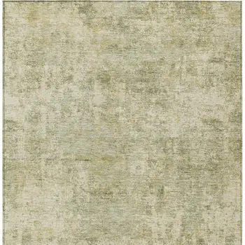 5' X 8' Sage And Beige Abstract Washable Indoor Outdoor Area Rug