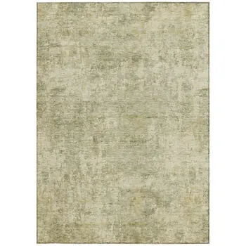 10' X 14' Sage And Beige Abstract Washable Indoor Outdoor Area Rug