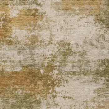 5' X 8' Copper And Ivory Abstract Washable Indoor Outdoor Area Rug