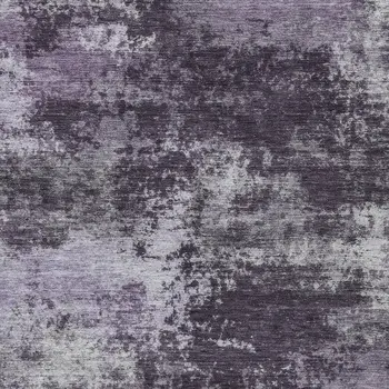 5' X 8' Purple And Ivory Abstract Washable Indoor Outdoor Area Rug