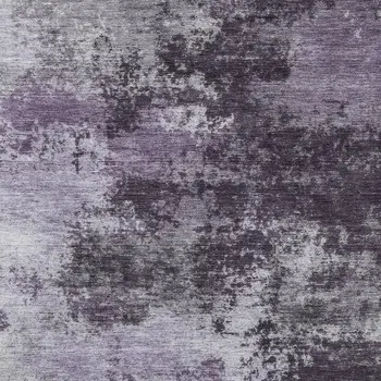 10' X 14' Purple And Ivory Abstract Washable Indoor Outdoor Area Rug