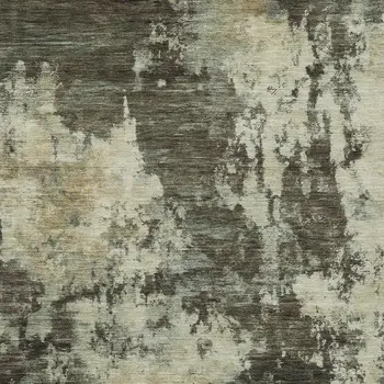 3' X 5' Brown And Beige Abstract Washable Indoor Outdoor Area Rug