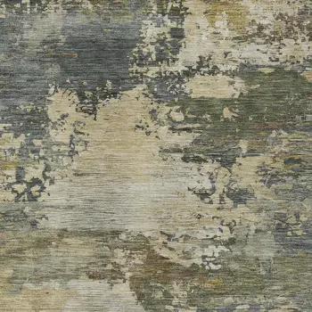 10' X 14' Gray Beige And Khaki Abstract Washable Indoor Outdoor Area Rug