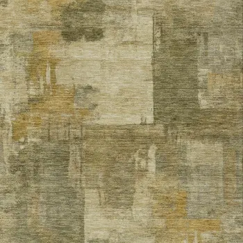 8' X 10' Khaki Beige And Wheat Abstract Washable Indoor Outdoor Area Rug