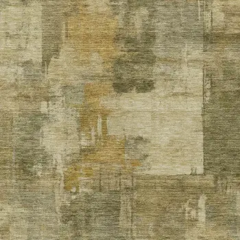 8' X 10' Khaki Beige And Wheat Abstract Washable Indoor Outdoor Area Rug