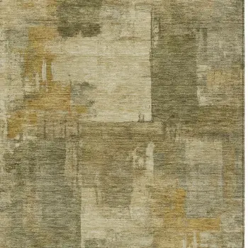 8' X 10' Khaki Beige And Wheat Abstract Washable Indoor Outdoor Area Rug