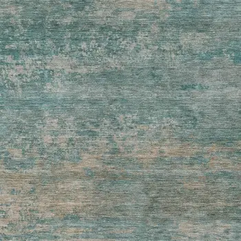 10' X 14' Aqua And Beige Abstract Washable Indoor Outdoor Area Rug