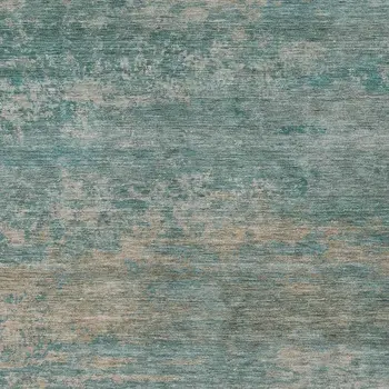 10' X 14' Aqua And Beige Abstract Washable Indoor Outdoor Area Rug