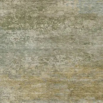 8' X 10' Beige And Fern Green Abstract Washable Indoor Outdoor Area Rug