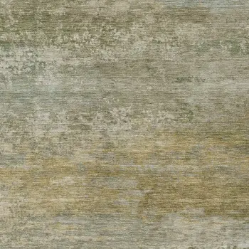 10' X 14' Beige And Fern Green Abstract Washable Indoor Outdoor Area Rug