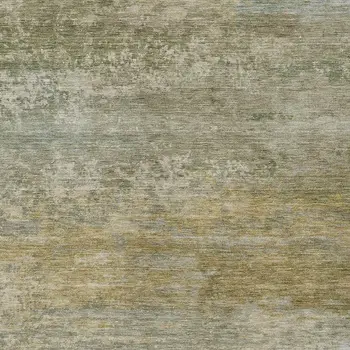 10' X 14' Beige And Fern Green Abstract Washable Indoor Outdoor Area Rug