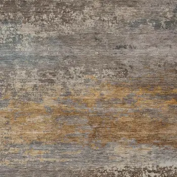 3' X 5' Brown Gray And Purple Abstract Washable Indoor Outdoor Area Rug