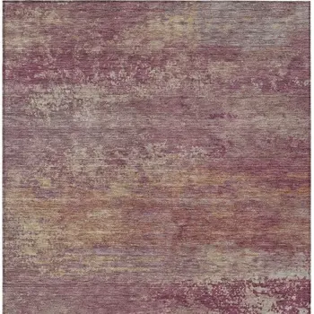 5' X 8' Merlot Beige And Blush Abstract Washable Indoor Outdoor Area Rug