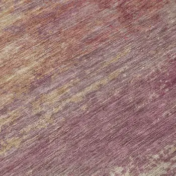 8' Merlot Beige And Blush Round Abstract Washable Indoor Outdoor Area Rug