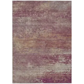 9' X 12' Merlot Beige And Blush Abstract Washable Indoor Outdoor Area Rug
