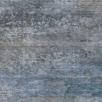 8' X 10' Pewter Navy Blue And Charcoal Abstract Washable Indoor Outdoor Area Rug