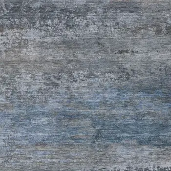 8' X 10' Pewter Navy Blue And Charcoal Abstract Washable Indoor Outdoor Area Rug