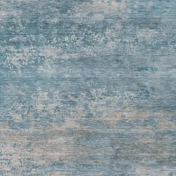 3' X 5' Sky Blue And Gray Abstract Washable Indoor Outdoor Area Rug