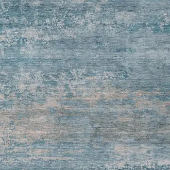 5' X 8' Sky Blue And Gray Abstract Washable Indoor Outdoor Area Rug