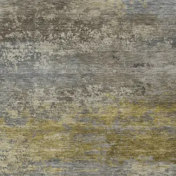 8' X 10' Taupe Brown And Gold Abstract Washable Indoor Outdoor Area Rug