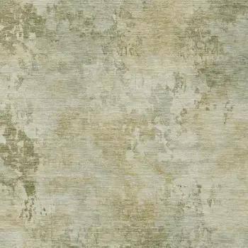 3' X 5' Sage And Beige Abstract Washable Indoor Outdoor Area Rug
