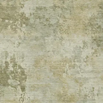 8' X 10' Sage And Beige Abstract Washable Indoor Outdoor Area Rug