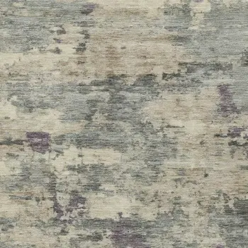 8' X 10' Sage Gray And Plum Abstract Washable Indoor Outdoor Area Rug