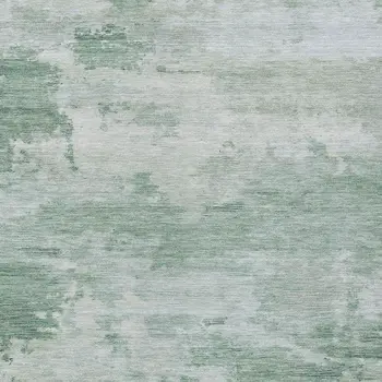3' X 5' Mint Green And Pale Aqua Abstract Washable Indoor Outdoor Area Rug