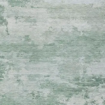 10' X 14' Mint Green And Pale Aqua Abstract Washable Indoor Outdoor Area Rug