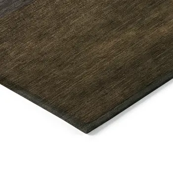 8' X 10' Brown And Denim Blue Animal Print Washable Indoor Outdoor Area Rug