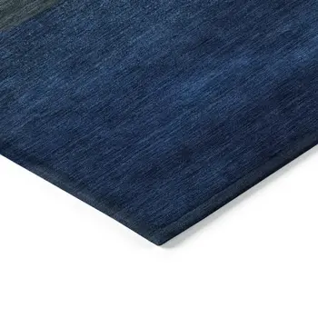 9' X 12' Blue And Brown Animal Print Washable Indoor Outdoor Area Rug