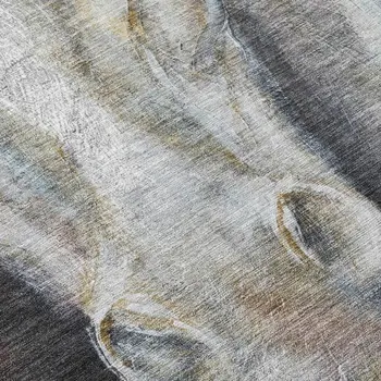 9' X 12' Ivory And Charcoal Animal Print Washable Indoor Outdoor Area Rug