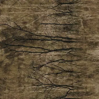 3' X 5' Brown And Charcoal Floral Washable Indoor Outdoor Area Rug