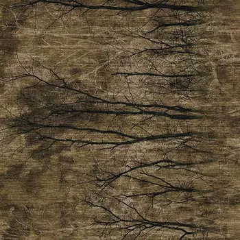 3' X 5' Brown And Charcoal Floral Washable Indoor Outdoor Area Rug