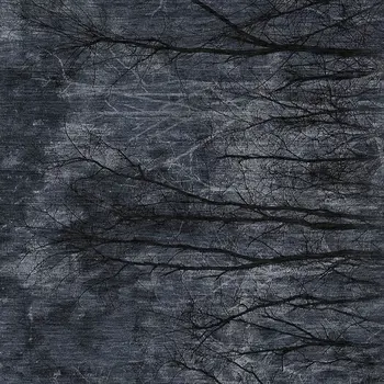 3' X 5' Charcoal And Gray Floral Washable Indoor Outdoor Area Rug