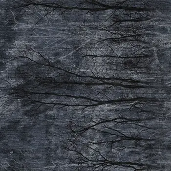 8' X 10' Charcoal And Gray Floral Washable Indoor Outdoor Area Rug