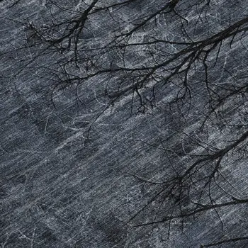 10' X 14' Charcoal And Gray Floral Washable Indoor Outdoor Area Rug