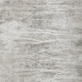 5' X 8' Silver And Gray Floral Washable Indoor Outdoor Area Rug